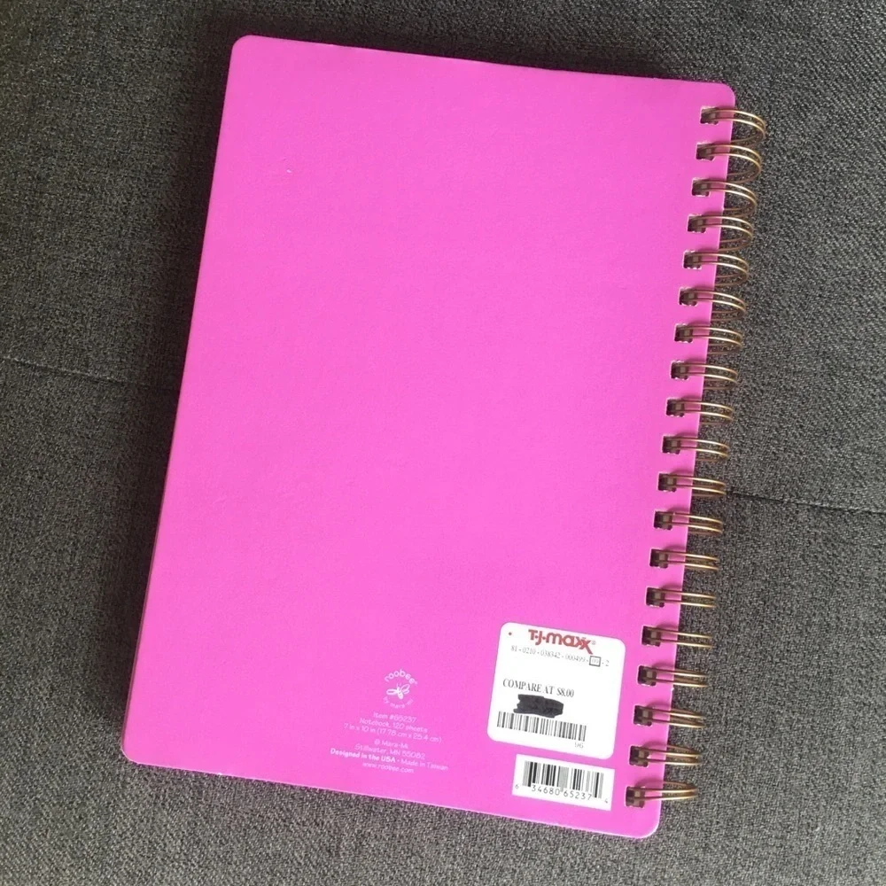 “RIDICULOUSLY good ideas” Spiral Bound, Lined Journal, Pink, White, 120 pages